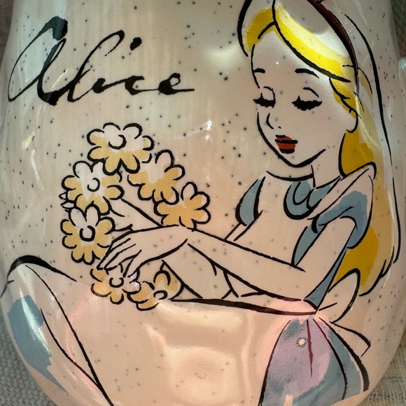 DISNEY ALICE IN WONDERLAND COFFEE MUG W/PLAYING CARDS, MAD HATTER , TEACUPS - Picture 13 of 14